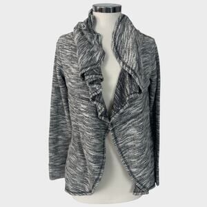 Kensie Womens Small Open Front Cardigan Sweater Polyester Cotton
